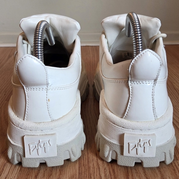 Eytys Angel Patent Leather White Chunky Platform Low Top Sneaker in White Sz 6 - Picture 12 of 16